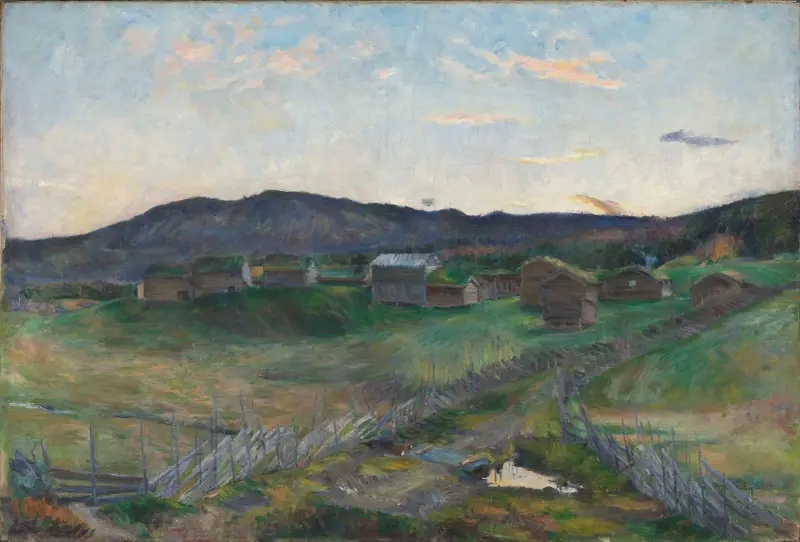 Autumn at Strålsjøen av Harriet Backer
