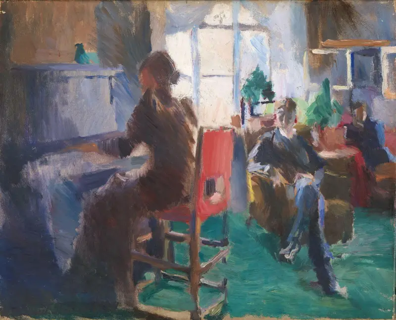 Przy pianinie, Harriet Backer