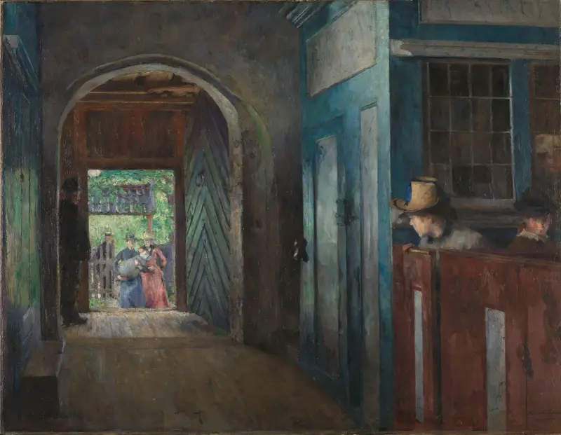 Christening in Tanum Church av Harriet Backer