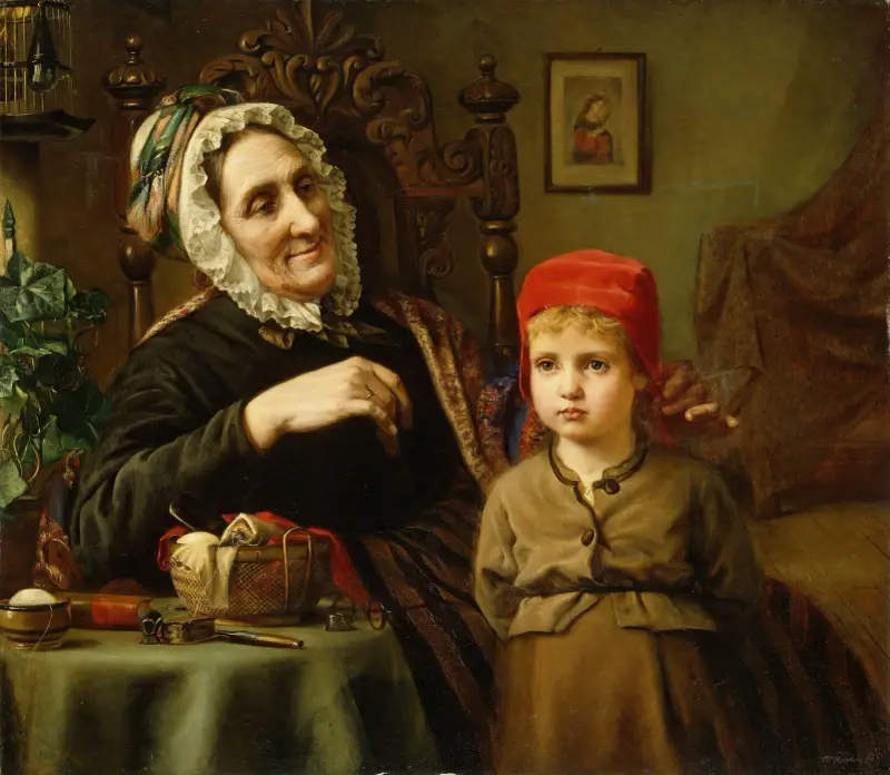Little Red Riding Hood av Harriet Backer