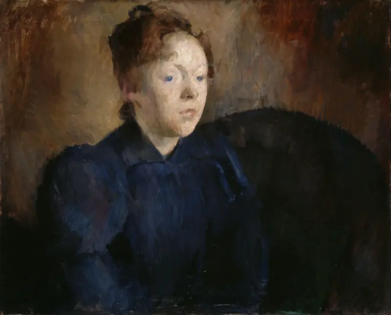 Portrait of Nenna Janson Nagel, b. Backer Lunde av Harriet Backer