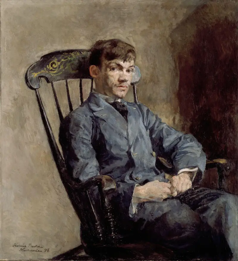 Portrait of the Composer Johan Backer Lunde av Harriet Backer