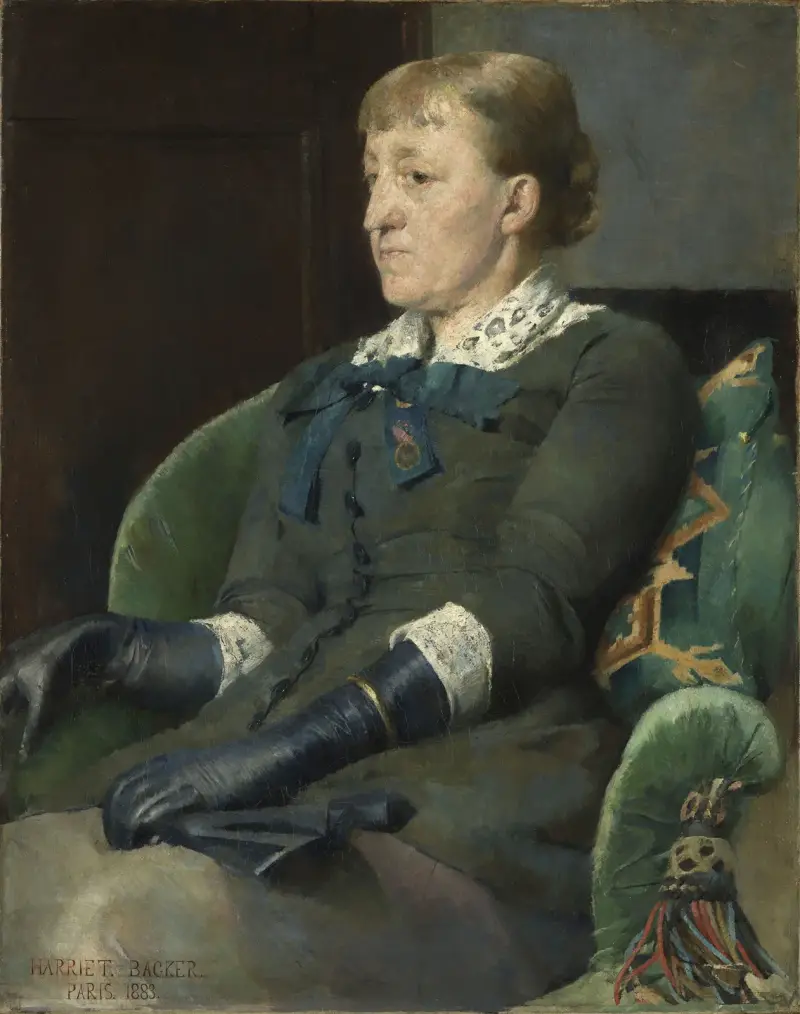 Portrait of the Painter Kitty Kielland av Harriet Backer