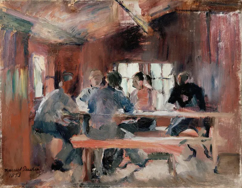 Studie ke hře karet, Harriet Backer
