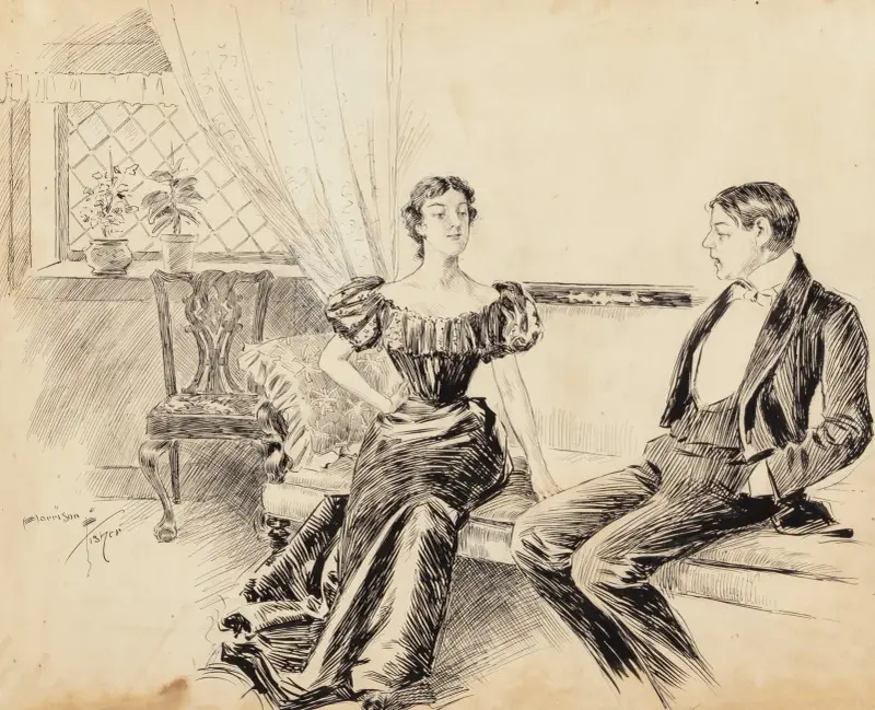A Couple in the Parlor av Harrison Fisher