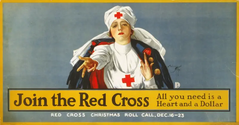 Join the Red Cross – all you need is a heart and a dollar av Harrison Fisher
