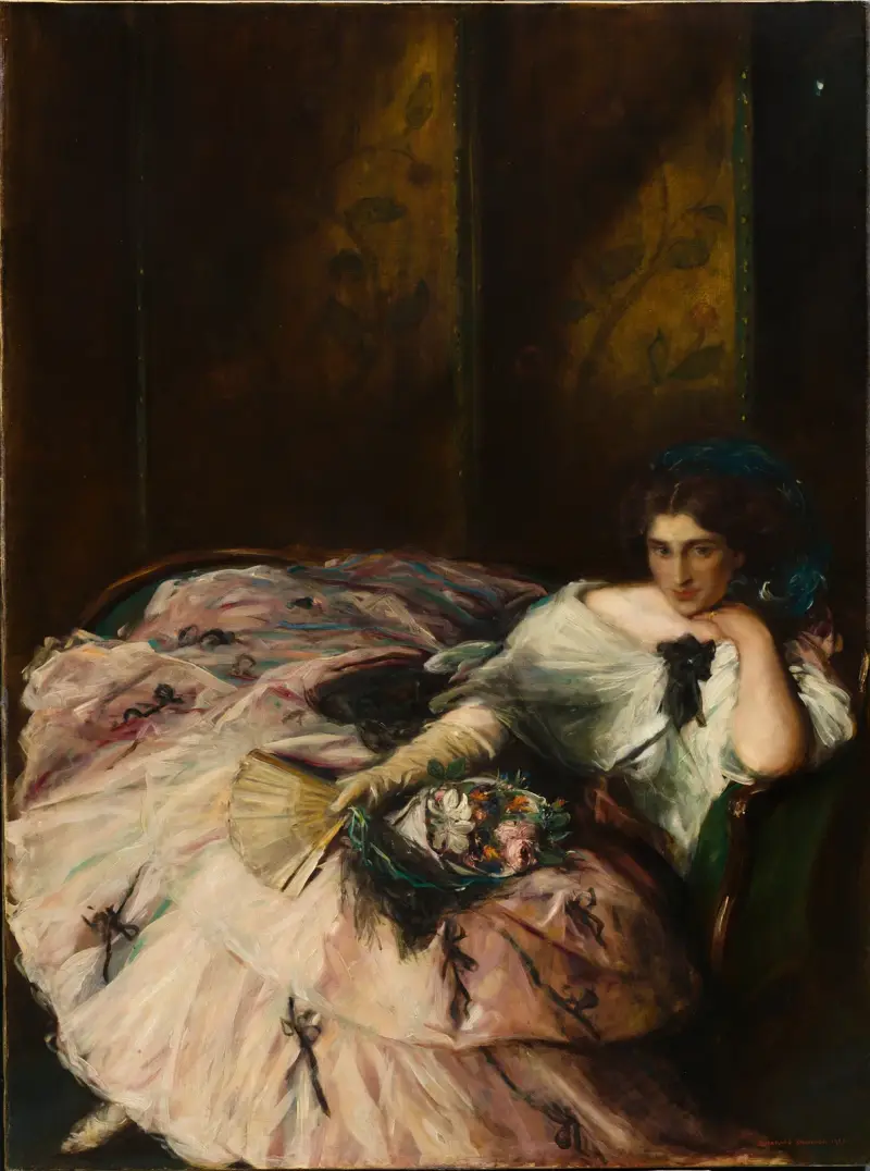 Souvenir of an ‘International Ball’ (Portrait of Miss Kathleen Bruce) av Charles Haslewood Shannon