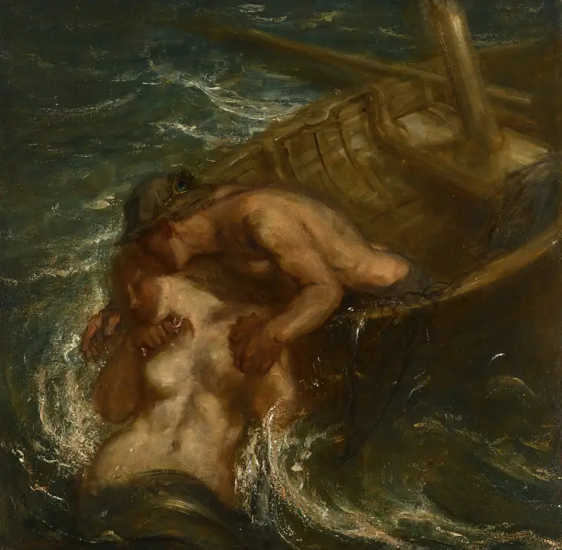 Fiskaren och sjöjungfrun av Charles Haslewood Shannon
