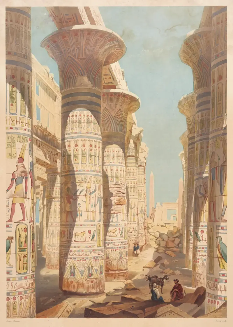 Salle hypostyle de Karnac (Pillared hall of Karnak) av Hector Horeau
