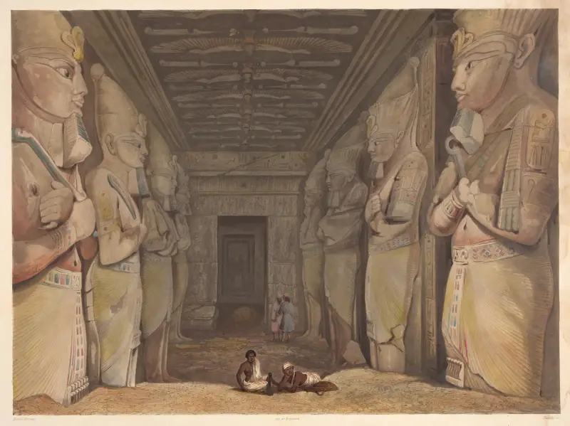 Temple d’Ibsamboul [Interior view] (Temple of Abu Simbel) av Hector Horeau