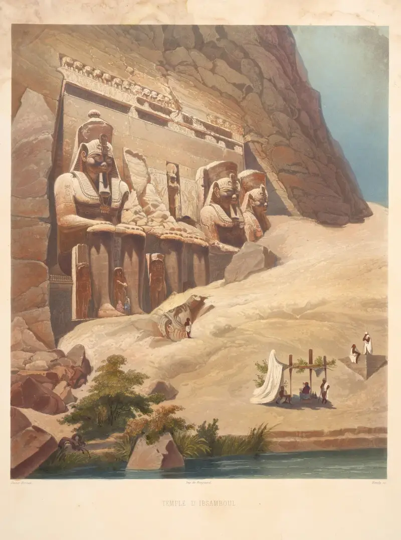 Tempel von Ibsambul (Fassade) von Hector Horeau