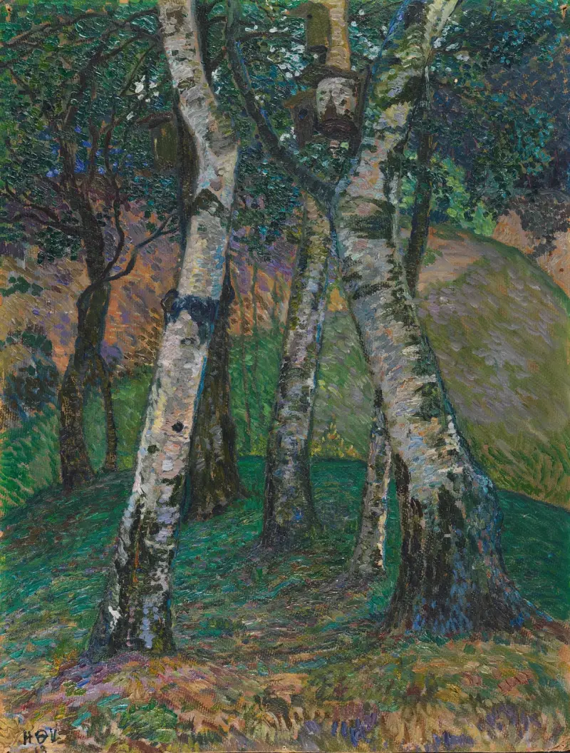 Birken am Barkenhoff av Heinrich Vogeler