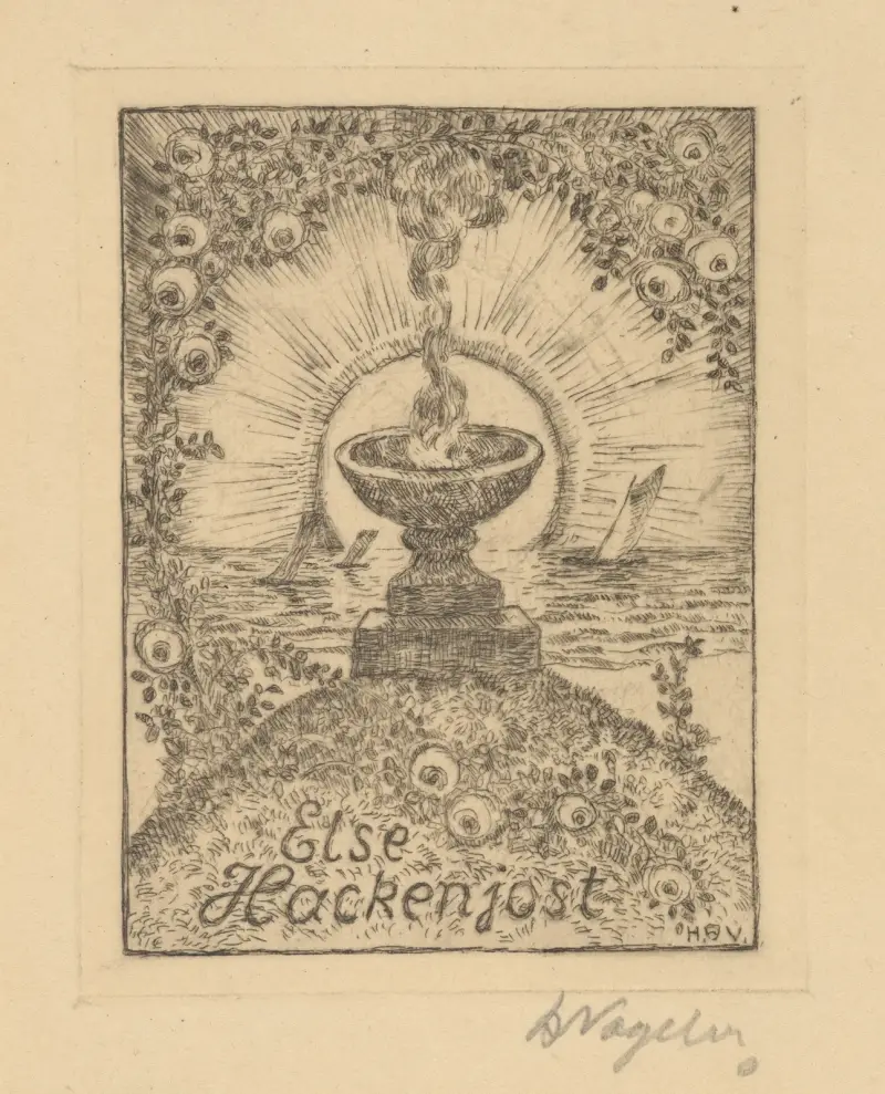 Ekslibris: Else Hackenjost, Heinrich Vogeler