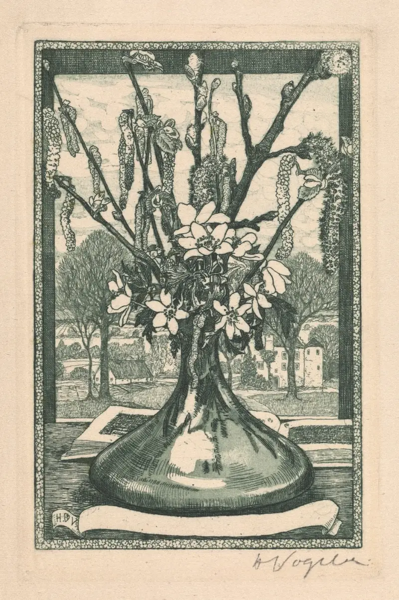 Exlibris: Martha Vogeler av Heinrich Vogeler