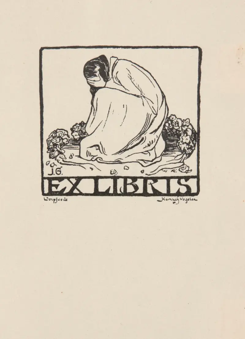 Bookplate of Józef Grabowski, 1826-1899 av Heinrich Vogeler