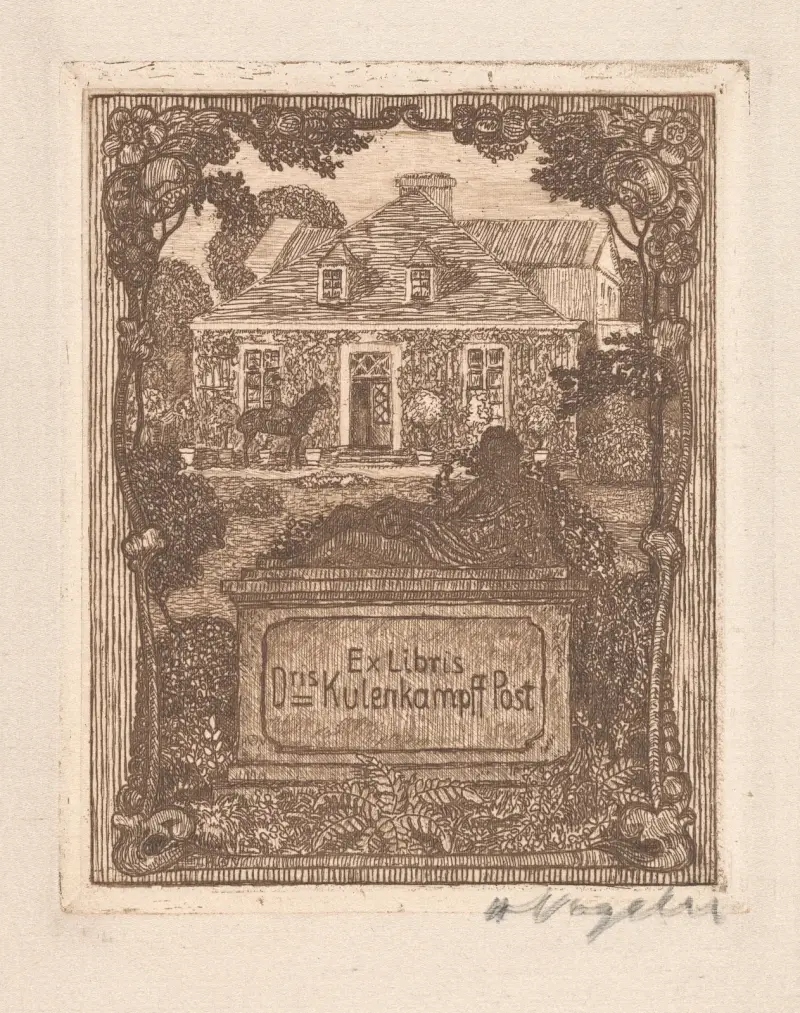 Ex Libris Dris. Kulenkampff Post av Heinrich Vogeler