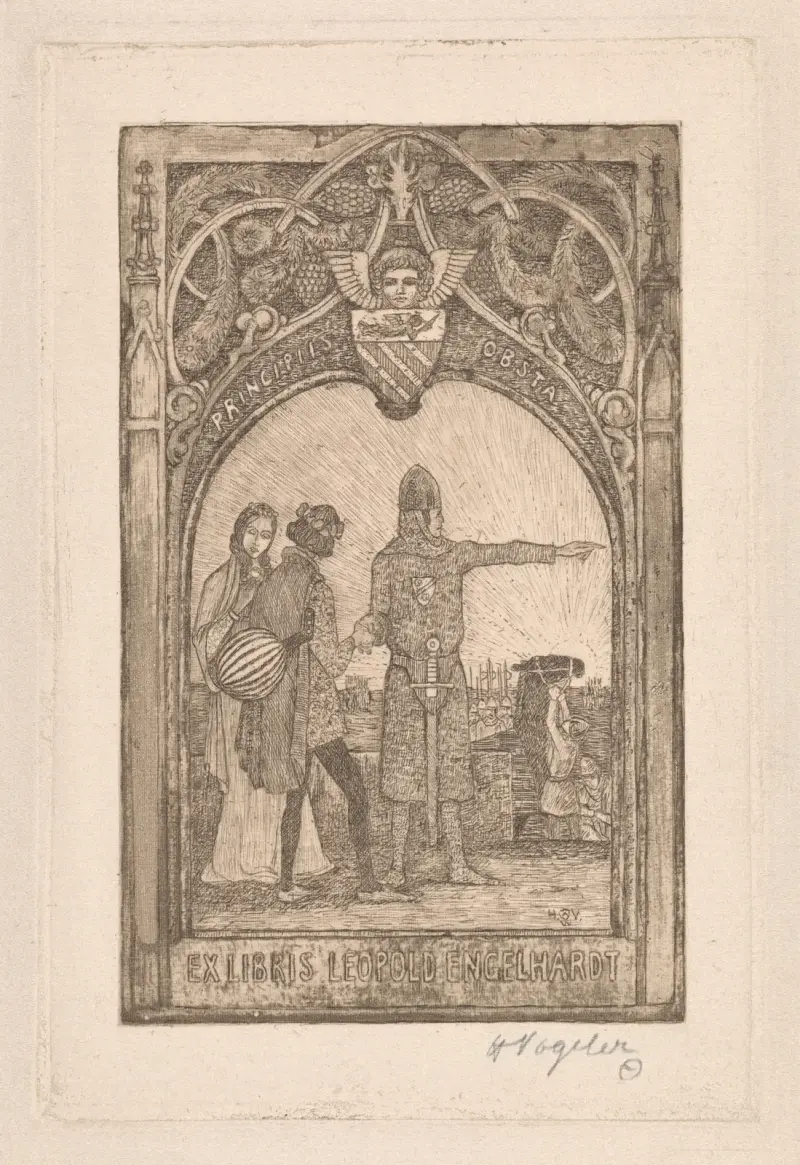 Ex Libris Leopold Engelhardt av Heinrich Vogeler