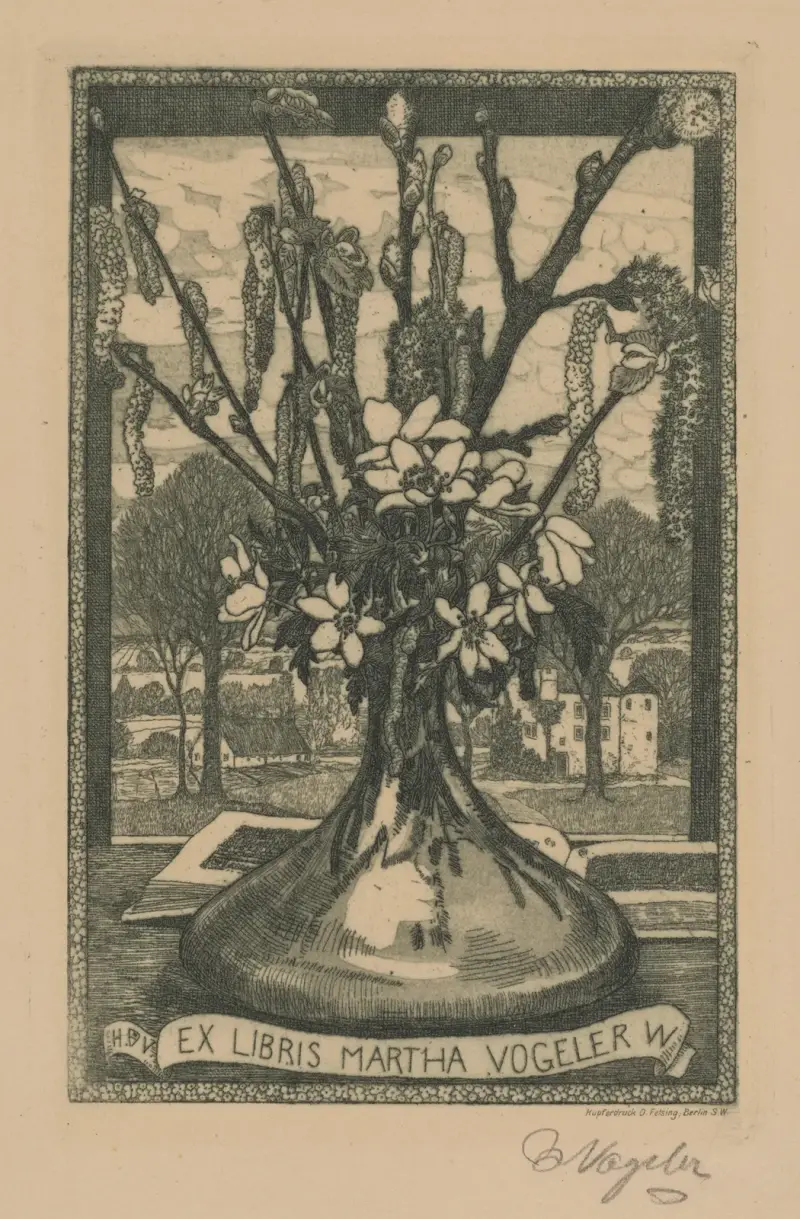 Ex Libris Martha Vogeler W av Heinrich Vogeler