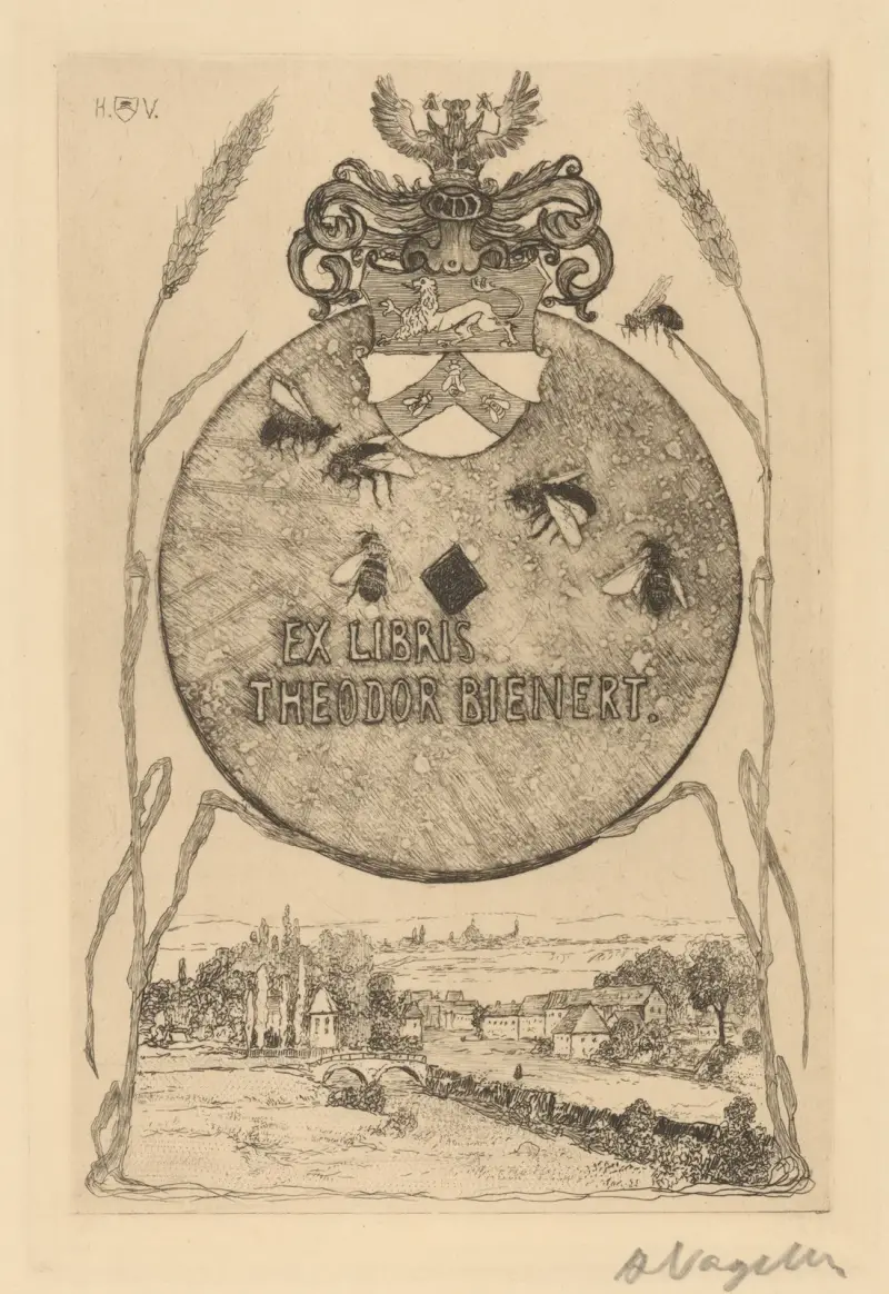 Ex Libris Theodor Bienert av Heinrich Vogeler