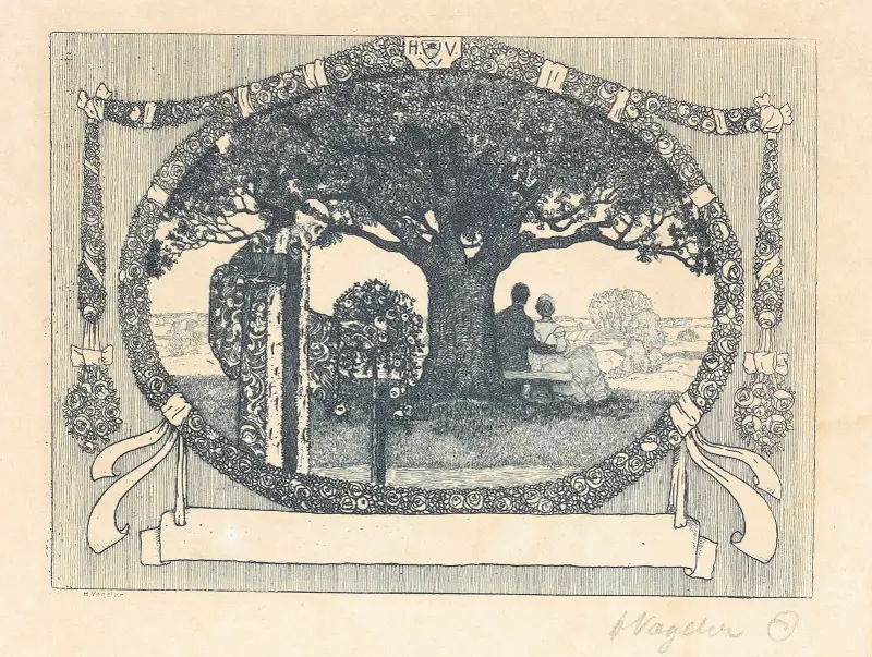 Vårkväll av Heinrich Vogeler