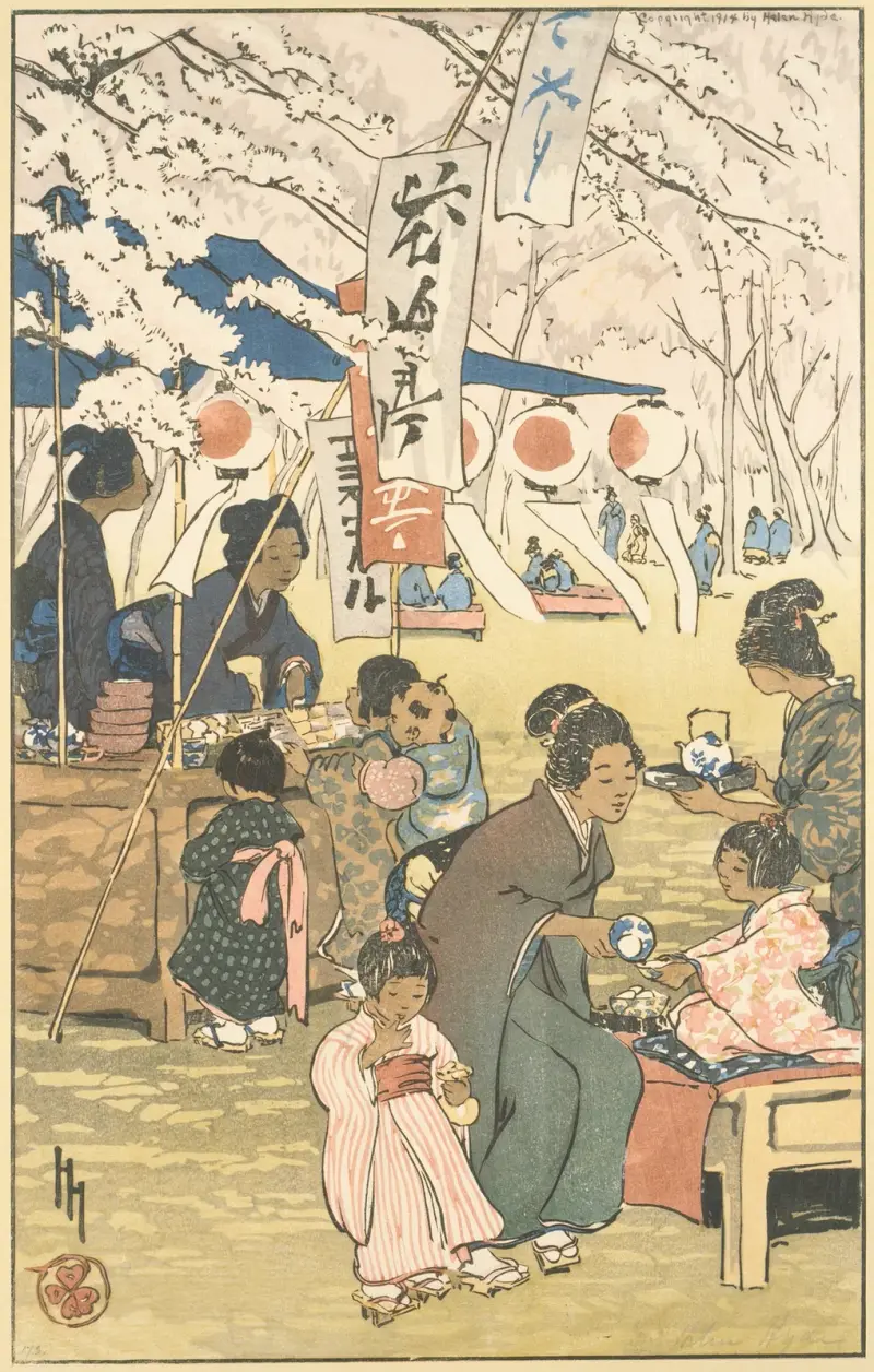 Blossom Time in Tokyo av Helen Hyde