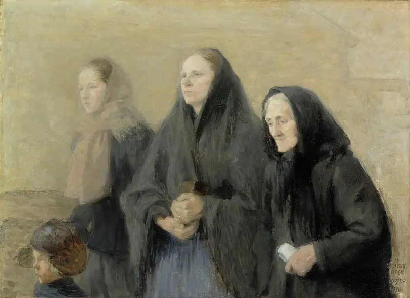 Churchgoers (Easter Morning), 1895 – 1900 av Helene Schjerfbeck