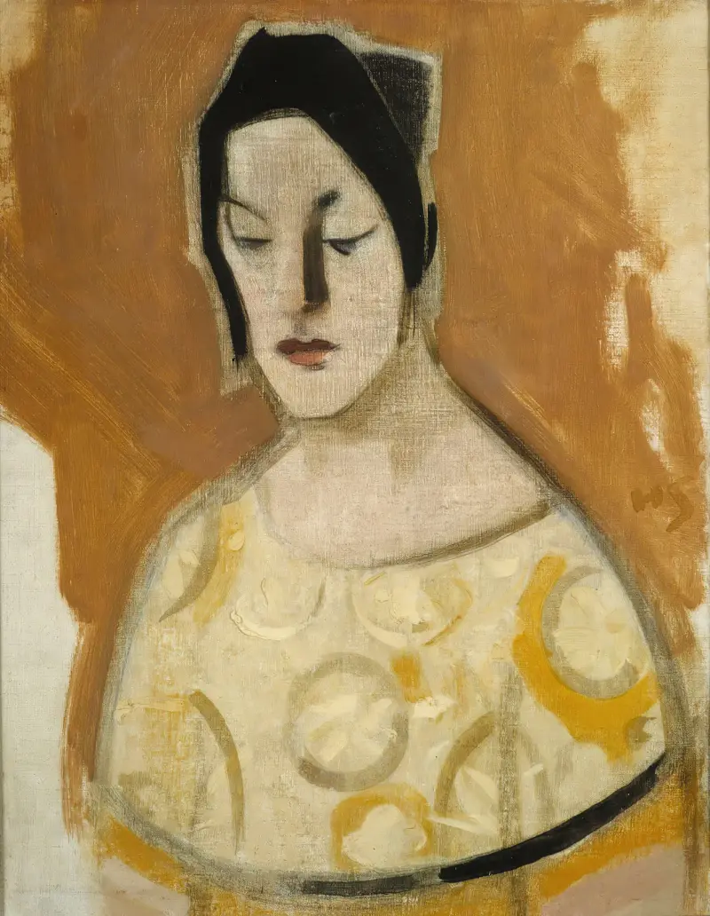 Věštkyně (Žena v žlutých šatech), Helene Schjerfbeck