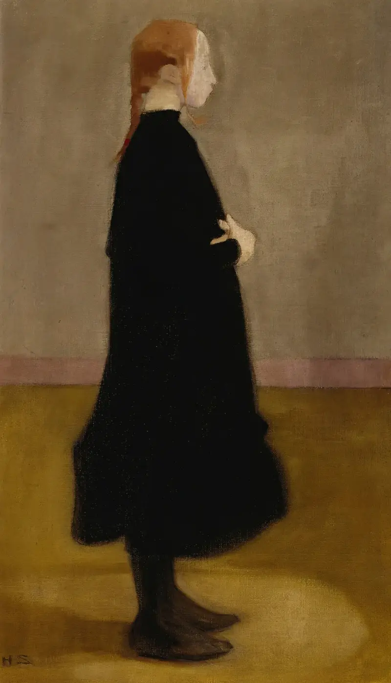 The School Girl Ii (Girl In Black) av Helene Schjerfbeck
