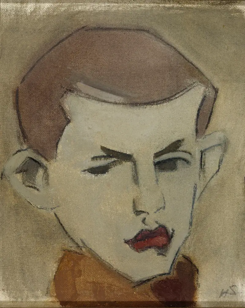 Der Holzfäller, Kopfstudie von Helene Schjerfbeck
