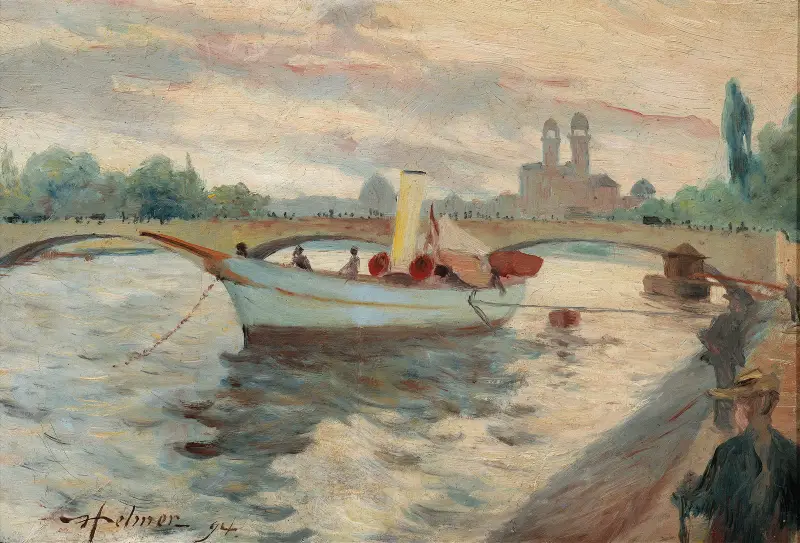 Motiv från Seine av Helmer Osslund