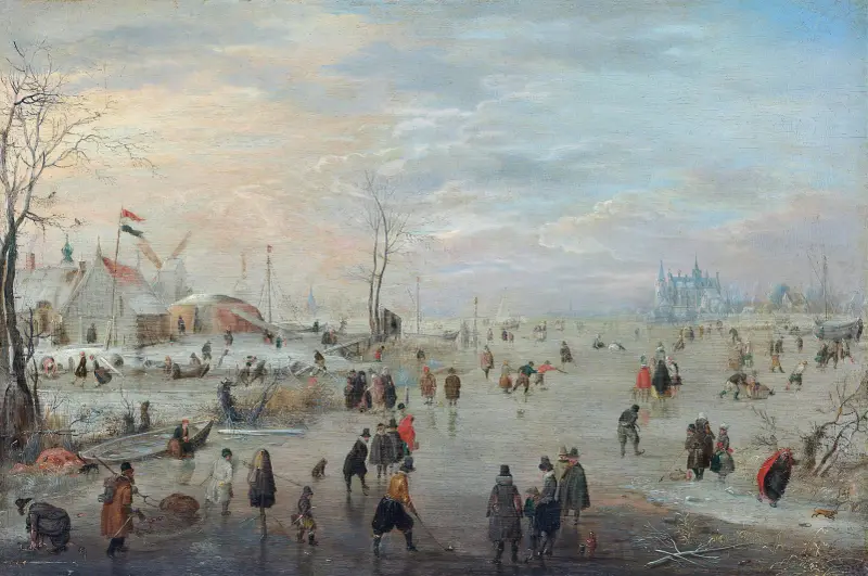 Vergnügen auf dem Eis von Hendrick Avercamp