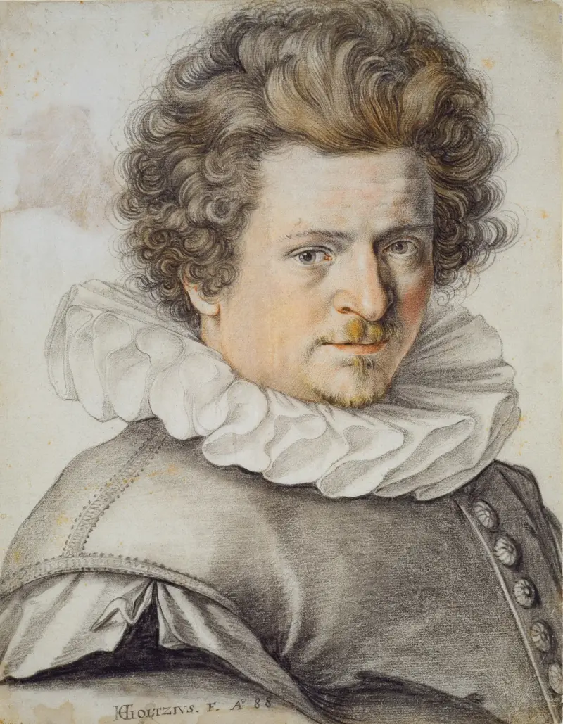 Porträtt av Gillis van Breen av Hendrick Goltzius