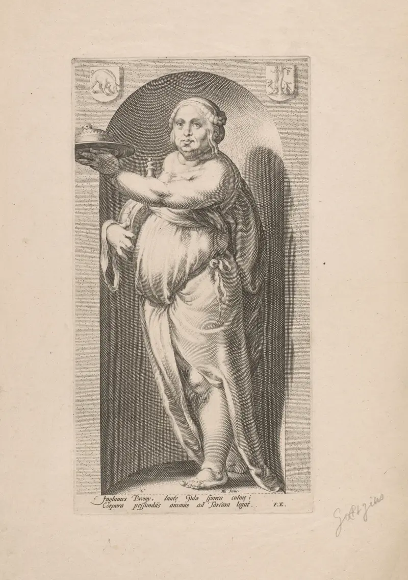 Völlerei von Hendrick Goltzius