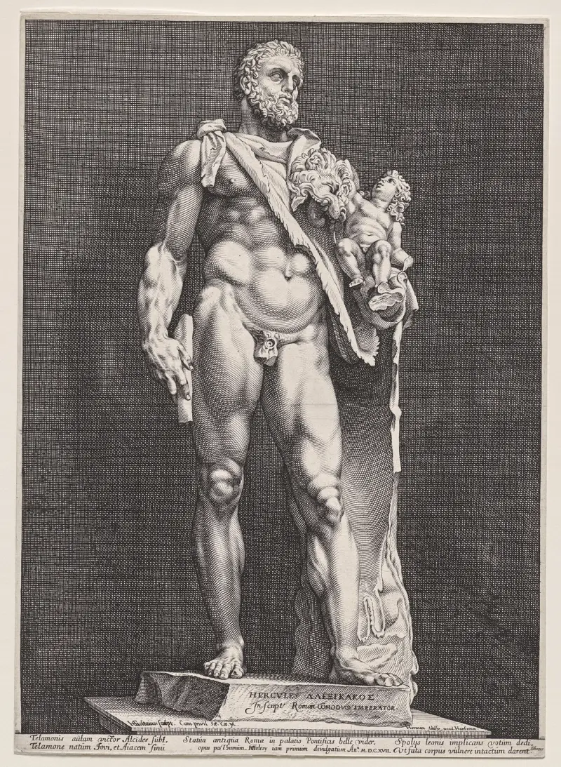 Hercules und Telephos von Hendrick Goltzius
