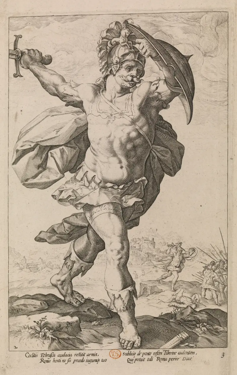 Horatius Cocles av Hendrick Goltzius