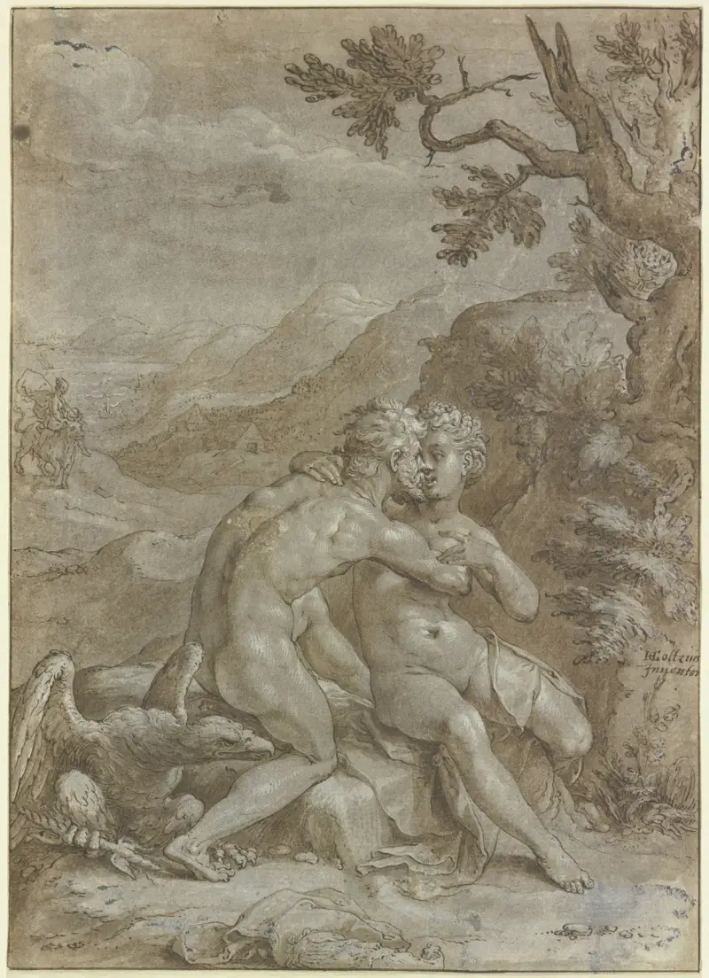 Jupiter and Europa av Hendrick Goltzius