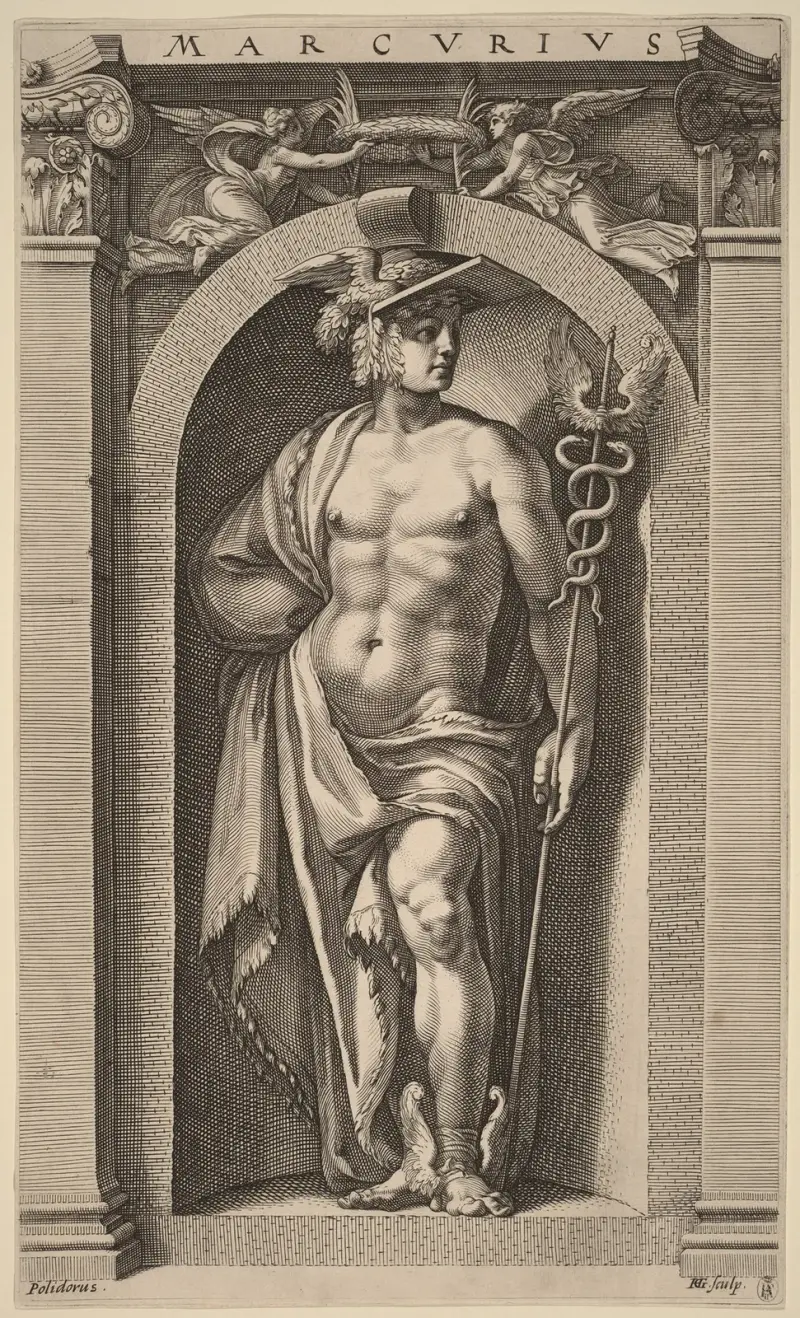 Mercurius av Hendrick Goltzius