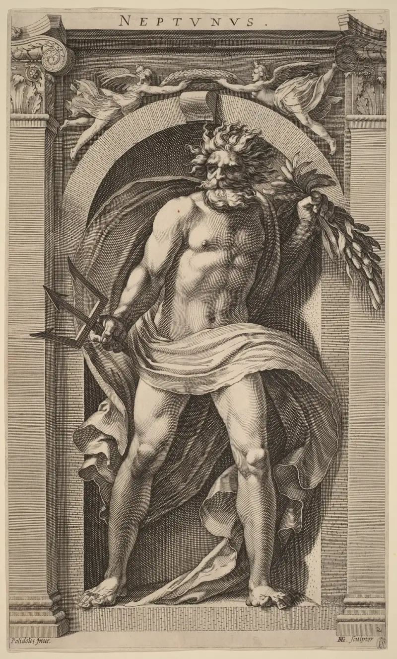 Neptunus av Hendrick Goltzius