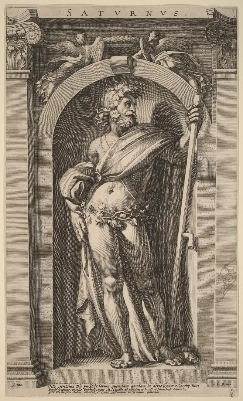 Saturn av Hendrick Goltzius