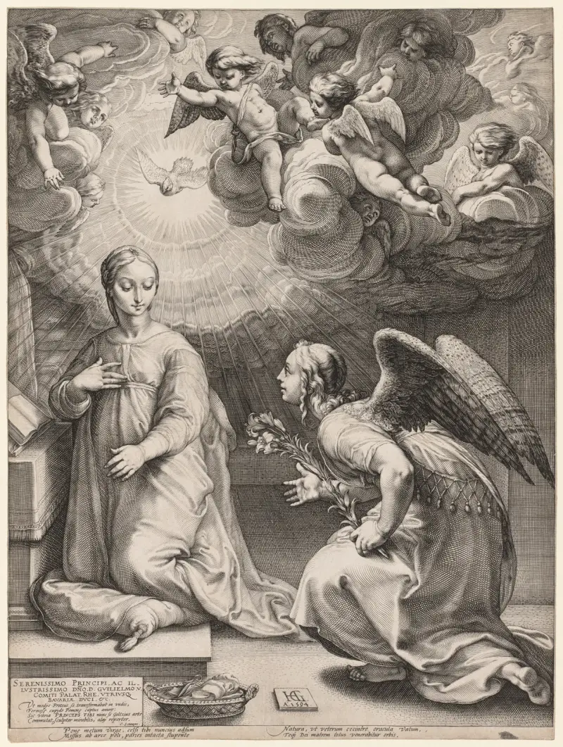 Zwiastowanie, Hendrick Goltzius