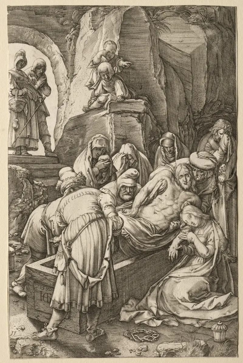 Gravläggningen av Hendrick Goltzius