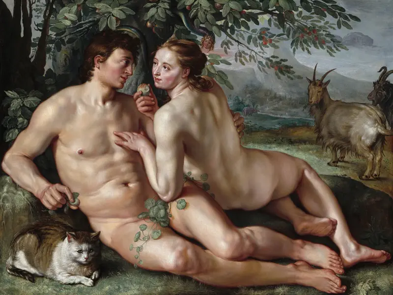 Syndefallet av Hendrick Goltzius