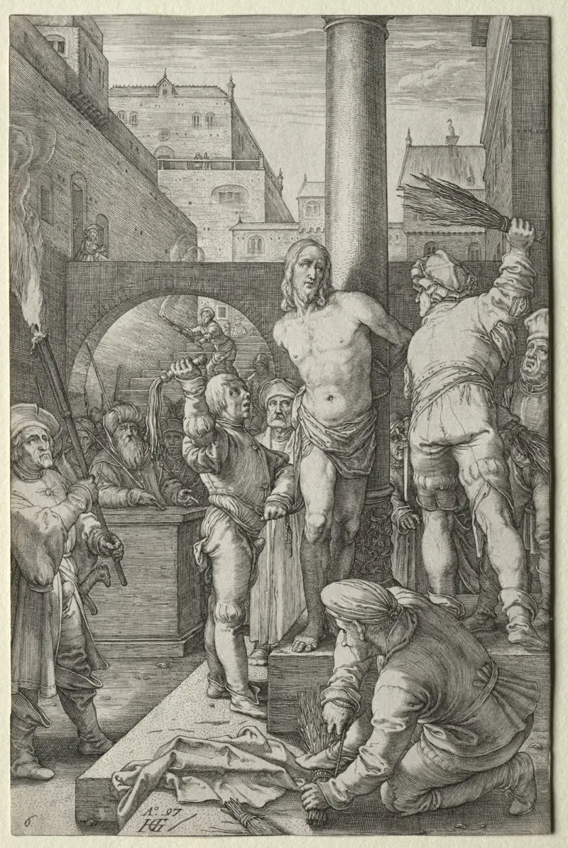The Passion; The Flagellation av Hendrick Goltzius