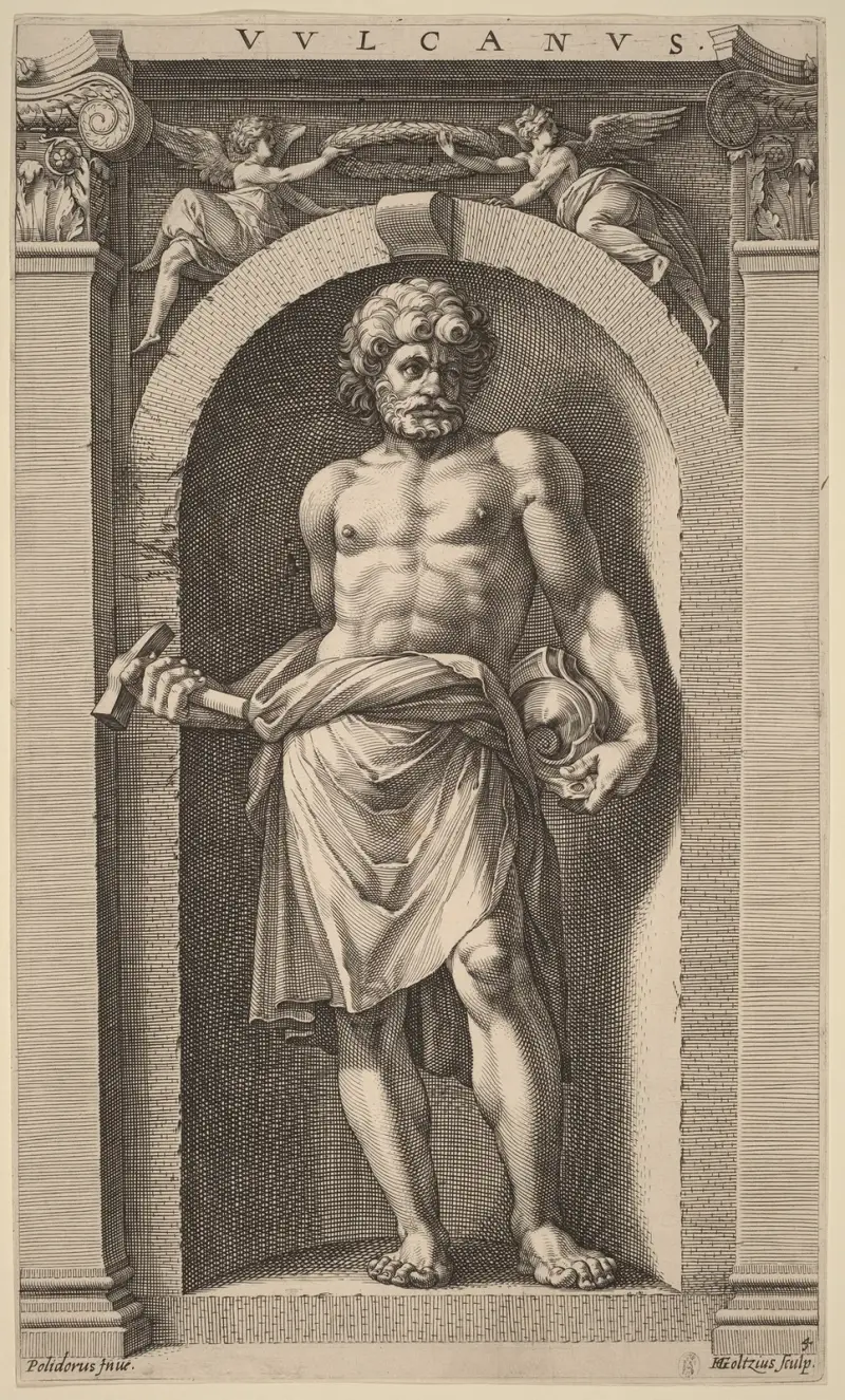 Vulkan av Hendrick Goltzius