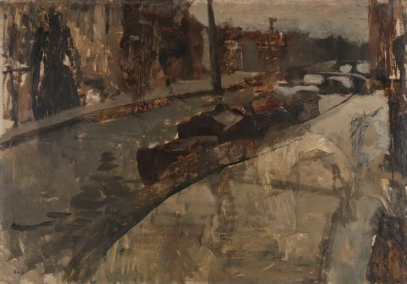 Prinsengracht near Lauriergracht, Amsterdam av George Hendrik Breitner