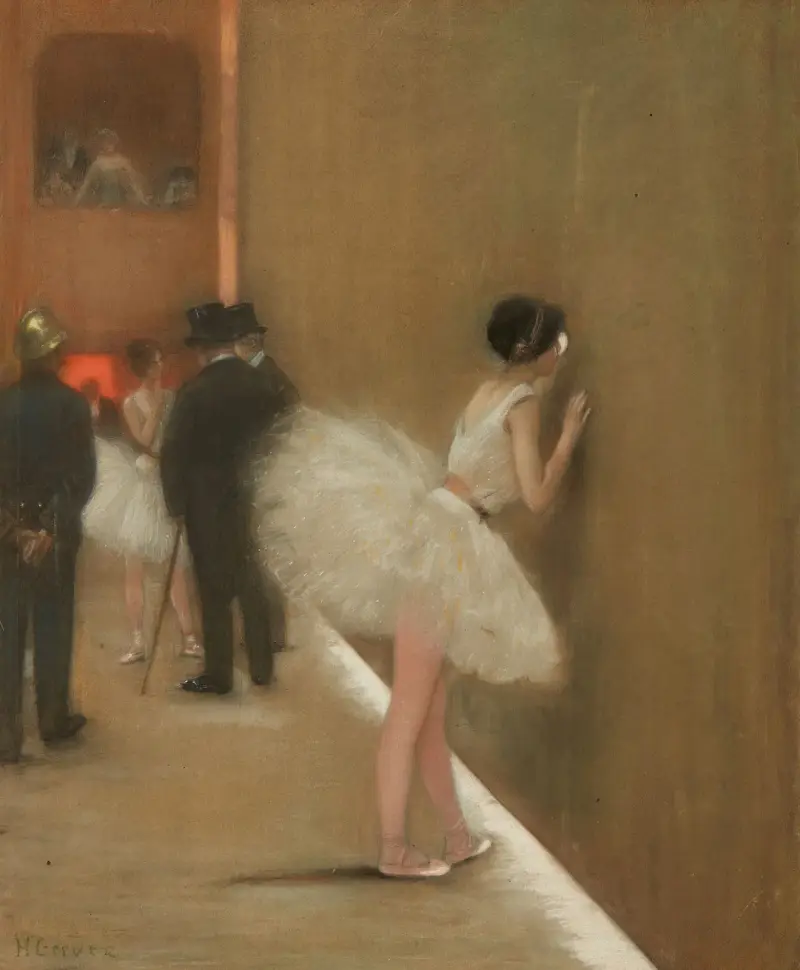 Behind the curtain at the ballet av Henri Gervex