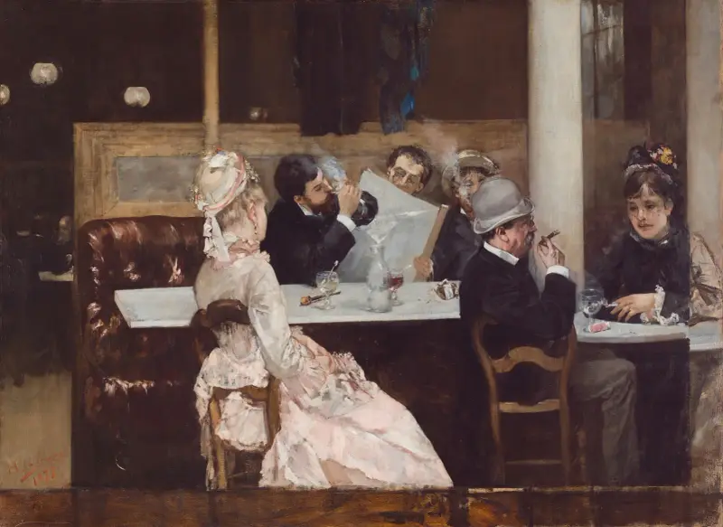 Cafészene in Paris von Henri Gervex