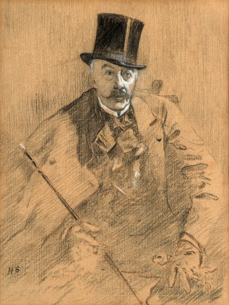 Porträt des Malers Alfred Stevens von Henri Gervex