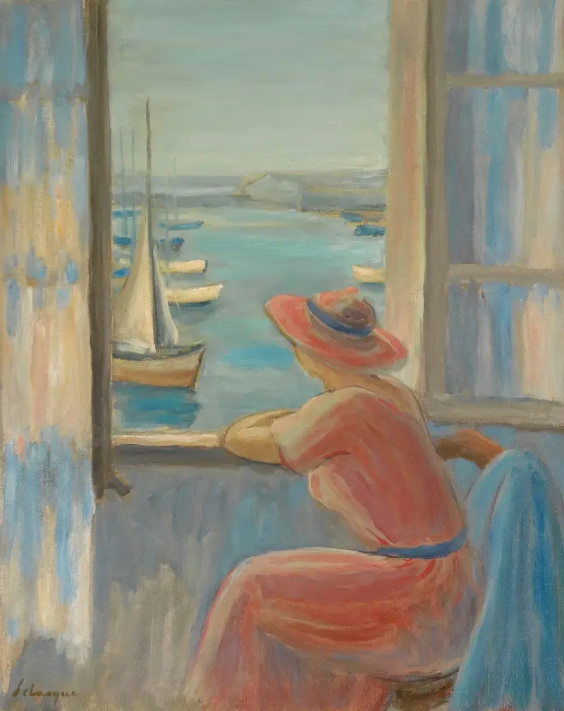 Vor dem Fenster, Insel Yeu von Henri Lebasque