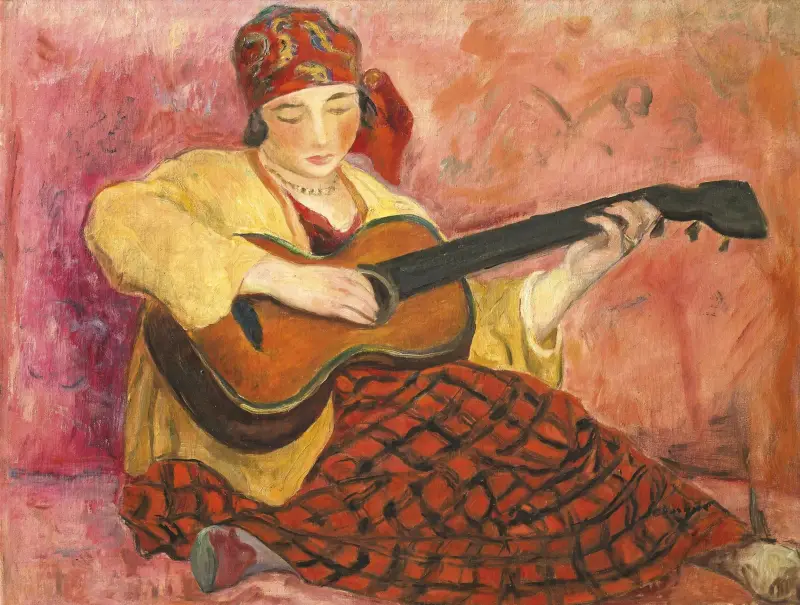 Femme à la guitare (Nono) av Henri Lebasque